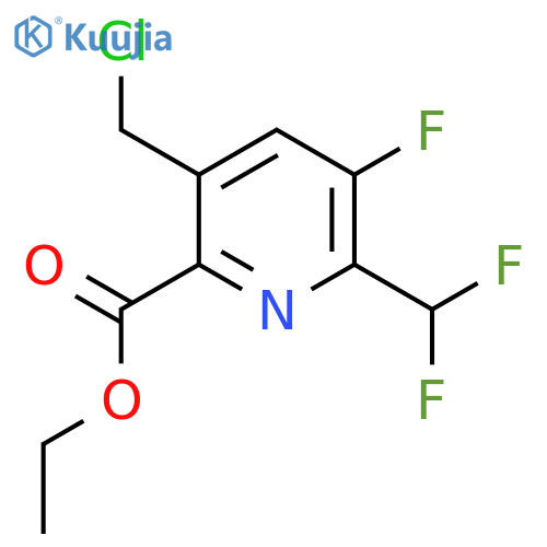 Ethyl 5-(chloromethyl)-2-(difluoromethyl)-3-fluoropyridine-6-carboxylate structure