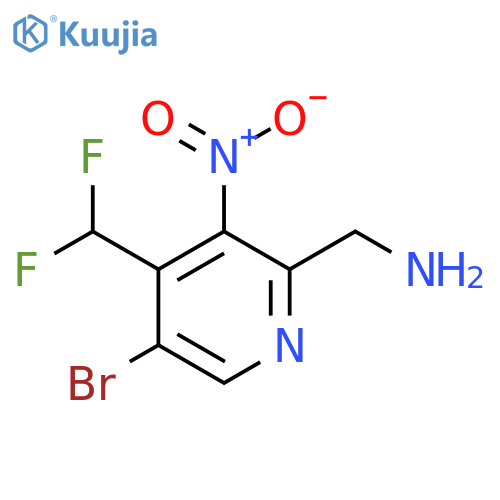 2-(Aminomethyl)-5-bromo-4-(difluoromethyl)-3-nitropyridine structure
