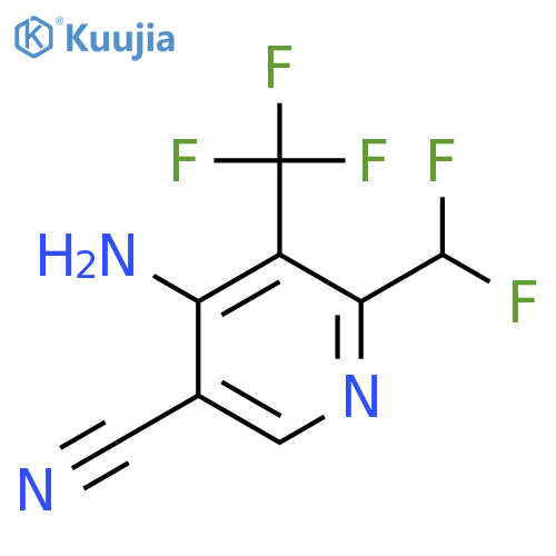 4-Amino-5-cyano-2-(difluoromethyl)-3-(trifluoromethyl)pyridine structure