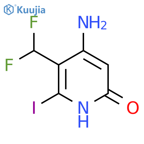 4-Amino-3-(difluoromethyl)-6-hydroxy-2-iodopyridine structure