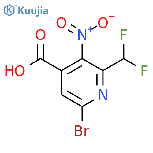 6-Bromo-2-(difluoromethyl)-3-nitropyridine-4-carboxylic acid structure