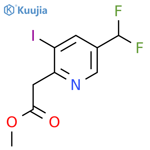 Methyl 5-(difluoromethyl)-3-iodopyridine-2-acetate structure