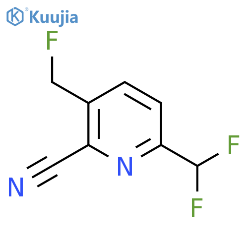 2-Cyano-6-(difluoromethyl)-3-(fluoromethyl)pyridine structure