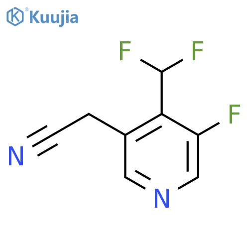 4-(Difluoromethyl)-3-fluoropyridine-5-acetonitrile structure