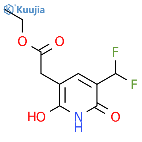 Ethyl 3-(difluoromethyl)-2,6-dihydroxypyridine-5-acetate structure