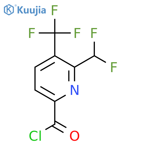 2-(Difluoromethyl)-3-(trifluoromethyl)pyridine-6-carbonyl chloride structure