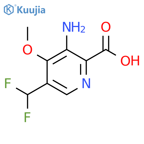 3-Amino-5-(difluoromethyl)-4-methoxypyridine-2-carboxylic acid structure