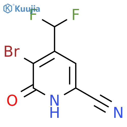 3-Bromo-6-cyano-4-(difluoromethyl)-2-hydroxypyridine structure