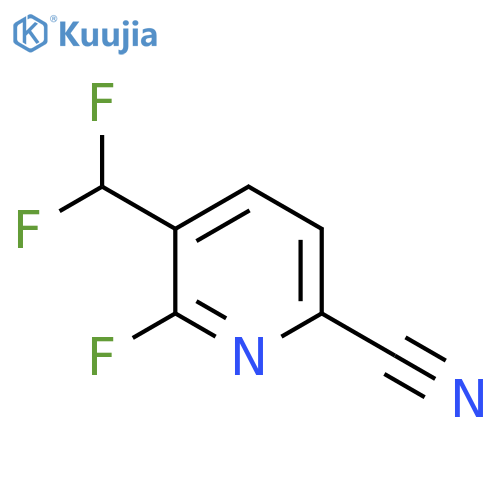 6-Cyano-3-(difluoromethyl)-2-fluoropyridine structure