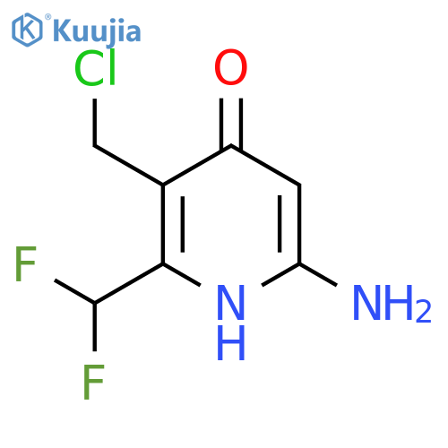 6-Amino-3-(chloromethyl)-2-(difluoromethyl)-4-hydroxypyridine structure