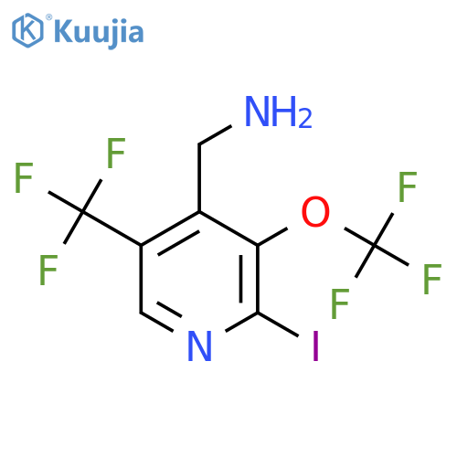 4-(Aminomethyl)-2-iodo-3-(trifluoromethoxy)-5-(trifluoromethyl)pyridine structure