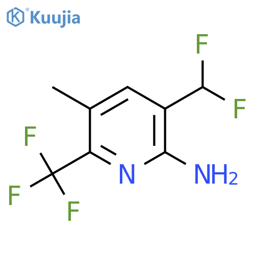 2-Amino-3-(difluoromethyl)-5-methyl-6-(trifluoromethyl)pyridine structure