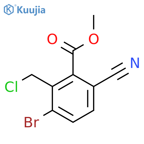 Methyl 3-bromo-2-chloromethyl-6-cyanobenzoate structure