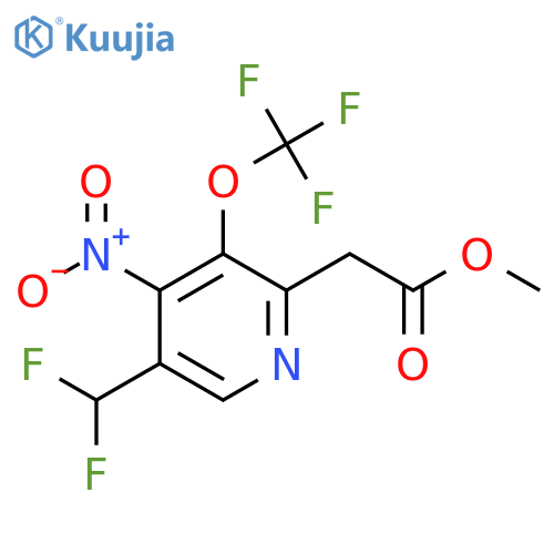 Methyl 5-(difluoromethyl)-4-nitro-3-(trifluoromethoxy)pyridine-2-acetate structure