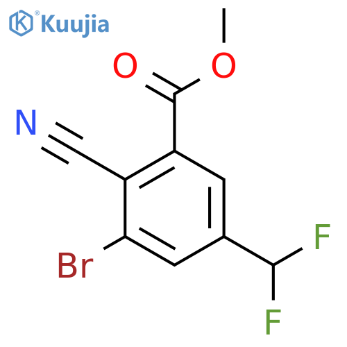 Methyl 3-bromo-2-cyano-5-(difluoromethyl)benzoate structure
