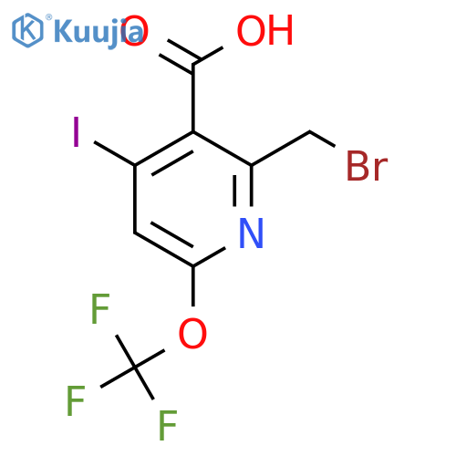 2-(Bromomethyl)-4-iodo-6-(trifluoromethoxy)pyridine-3-carboxylic acid structure