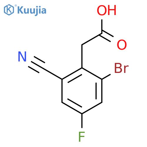 2-Bromo-6-cyano-4-fluorophenylacetic acid structure
