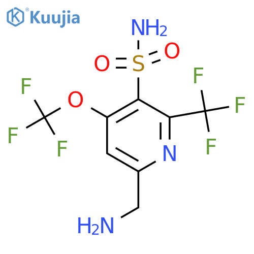 6-(Aminomethyl)-4-(trifluoromethoxy)-2-(trifluoromethyl)pyridine-3-sulfonamide structure