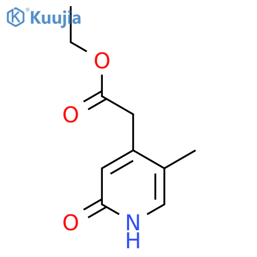 Ethyl 2-hydroxy-5-methylpyridine-4-acetate structure