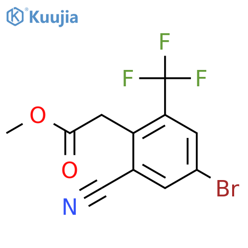 Methyl 4-bromo-2-cyano-6-(trifluoromethyl)phenylacetate structure
