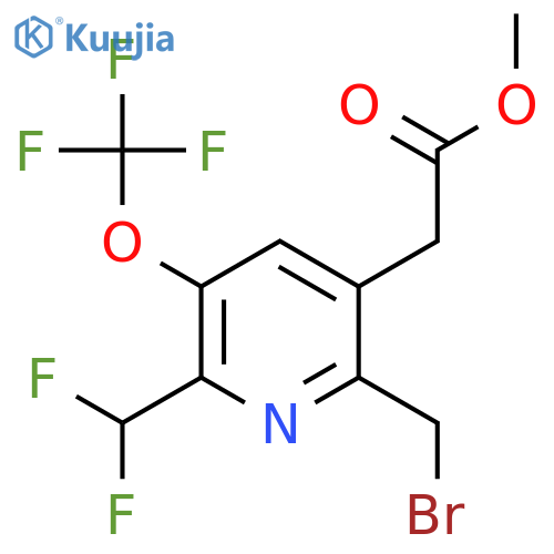 Methyl 2-(bromomethyl)-6-(difluoromethyl)-5-(trifluoromethoxy)pyridine-3-acetate structure