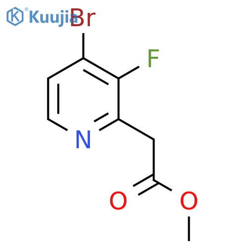 Methyl 4-bromo-3-fluoropyridine-2-acetate structure