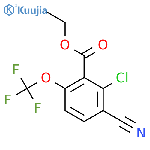 Ethyl 2-chloro-3-cyano-6-(trifluoromethoxy)benzoate structure