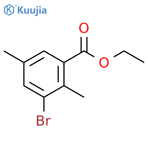 Benzoic acid, 3-bromo-2,5-dimethyl-, ethyl ester structure