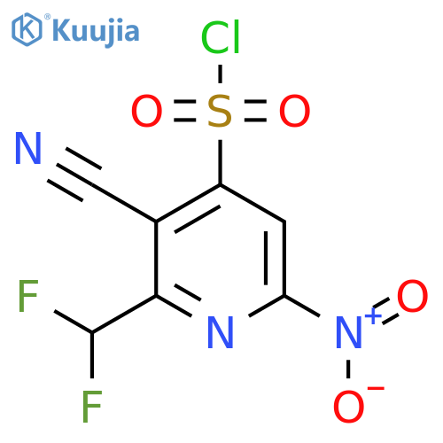 3-Cyano-2-(difluoromethyl)-6-nitropyridine-4-sulfonyl chloride structure