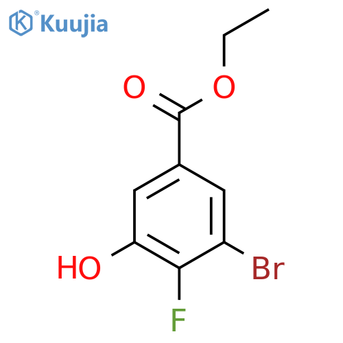 Ethyl 3-bromo-4-fluoro-5-hydroxybenzoate structure