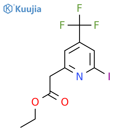 Ethyl 2-iodo-4-(trifluoromethyl)pyridine-6-acetate structure