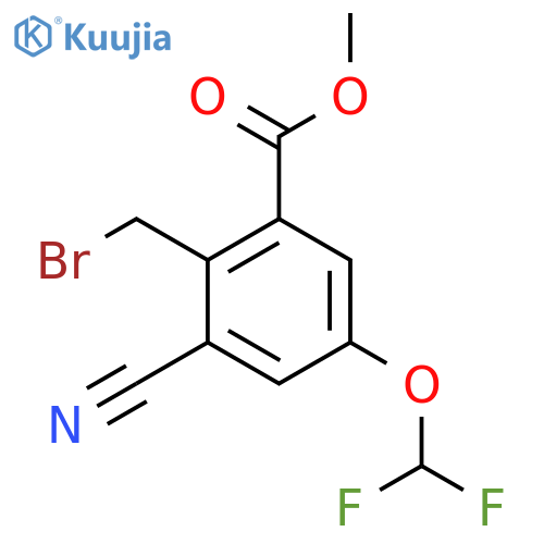 Methyl 2-bromomethyl-3-cyano-5-(difluoromethoxy)benzoate structure