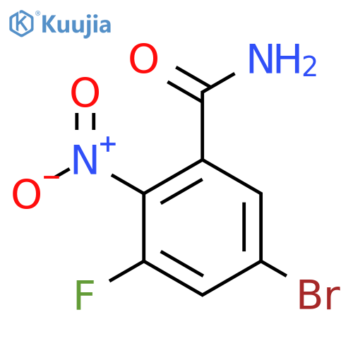 5-Bromo-3-fluoro-2-nitrobenzamide structure