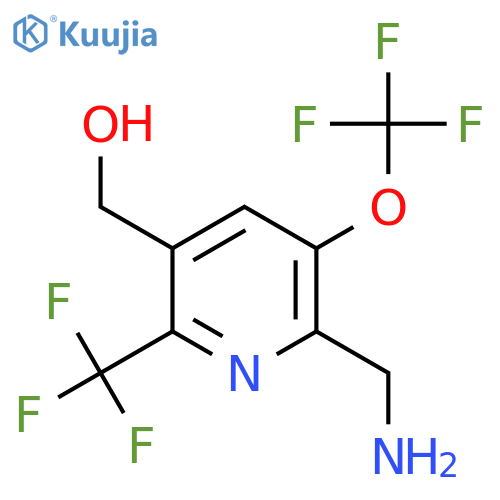 2-(Aminomethyl)-3-(trifluoromethoxy)-6-(trifluoromethyl)pyridine-5-methanol structure
