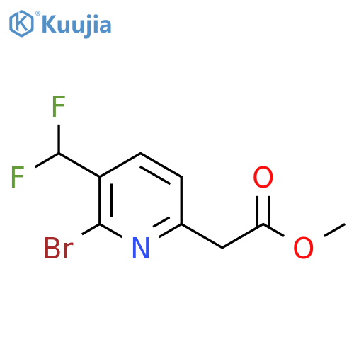 Methyl 2-bromo-3-(difluoromethyl)pyridine-6-acetate structure