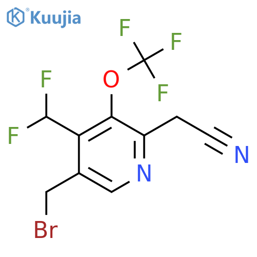 5-(Bromomethyl)-4-(difluoromethyl)-3-(trifluoromethoxy)pyridine-2-acetonitrile structure