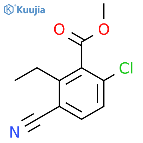 Methyl 6-chloro-3-cyano-2-ethylbenzoate structure