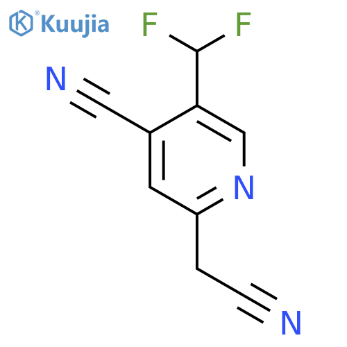 4-Cyano-5-(difluoromethyl)pyridine-2-acetonitrile structure