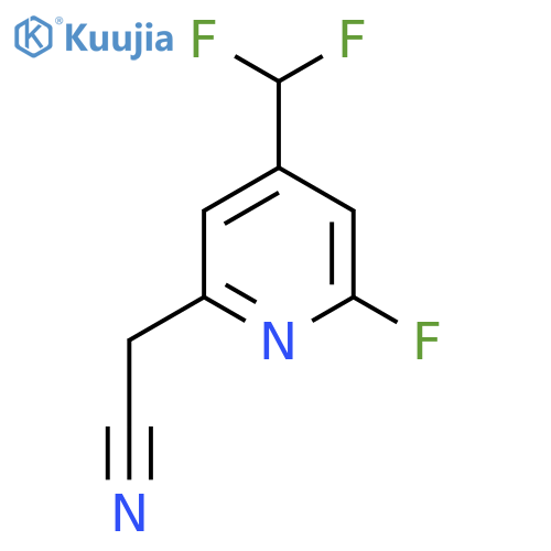 4-(Difluoromethyl)-2-fluoropyridine-6-acetonitrile structure