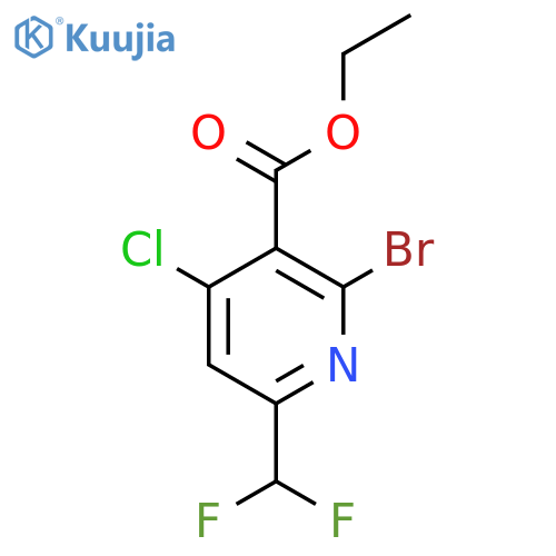 Ethyl 2-bromo-4-chloro-6-(difluoromethyl)pyridine-3-carboxylate structure