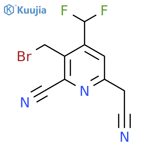 3-(Bromomethyl)-2-cyano-4-(difluoromethyl)pyridine-6-acetonitrile structure