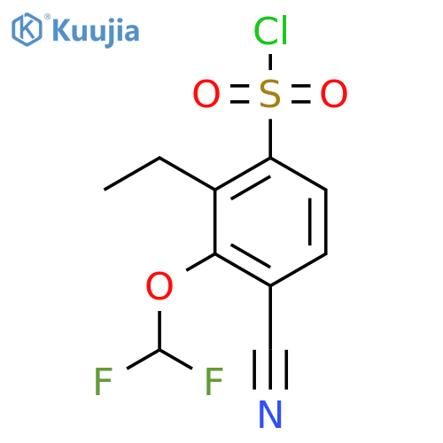 4-Cyano-3-difluoromethoxy-2-ethylbenzenesulfonyl chloride structure