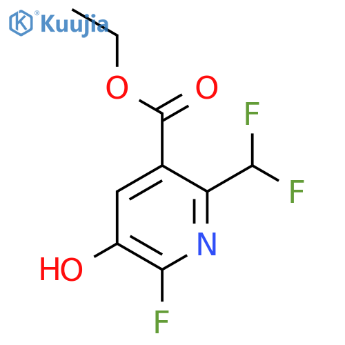 Ethyl 2-(difluoromethyl)-6-fluoro-5-hydroxypyridine-3-carboxylate structure