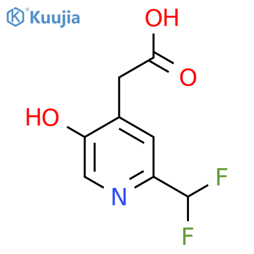 2-(Difluoromethyl)-5-hydroxypyridine-4-acetic acid structure