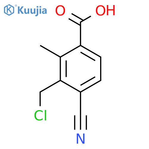 3-Chloromethyl-4-cyano-2-methylbenzoic acid structure