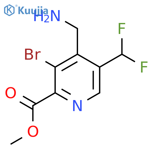 Methyl 4-(aminomethyl)-3-bromo-5-(difluoromethyl)pyridine-2-carboxylate structure