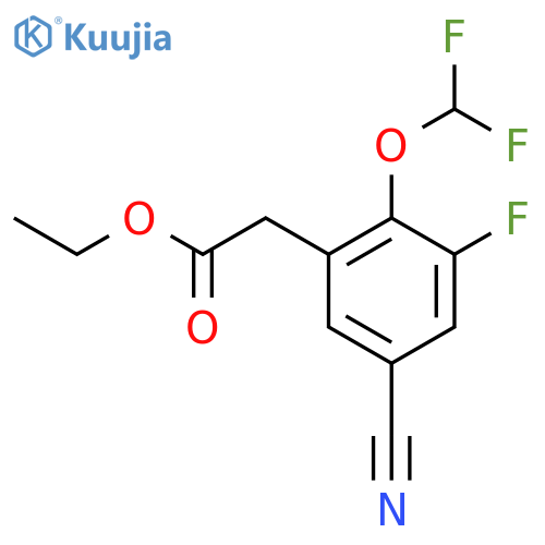 Ethyl 5-cyano-2-difluoromethoxy-3-fluorophenylacetate structure