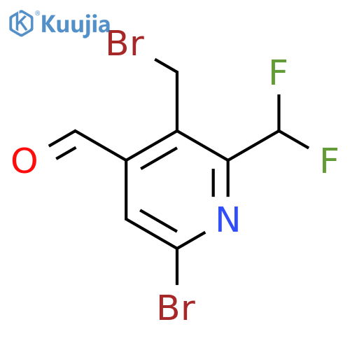 6-Bromo-3-(bromomethyl)-2-(difluoromethyl)pyridine-4-carboxaldehyde structure