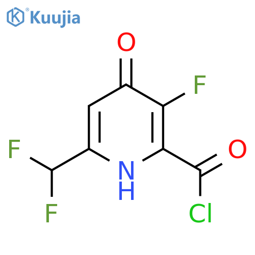 6-(Difluoromethyl)-3-fluoro-4-hydroxypyridine-2-carbonyl chloride structure