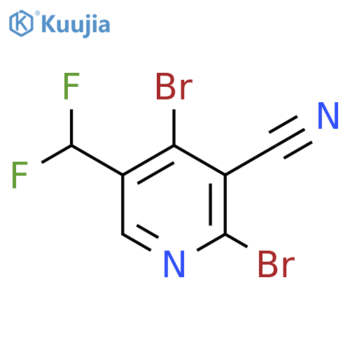 3-Cyano-2,4-dibromo-5-(difluoromethyl)pyridine structure